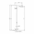 Douchekolom in verchroomd messing met stalen douchekop Made in Italy - Marlo Viadurini