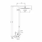 Douchekolom in verchroomd messing met stalen douchekop Made in Italy - Marlo Viadurini