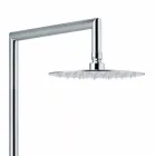 Douchekolom in vierkant design van verchroomd messing Made in Italy - Padula Viadurini