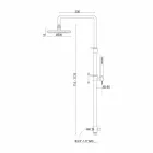 Telescopische en verstelbare douchekolom van verchroomd messing Made in Italy - Naspo Viadurini