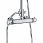 Moderne douchekolom in messing verchroomd Made in Italy - Gallo Viadurini