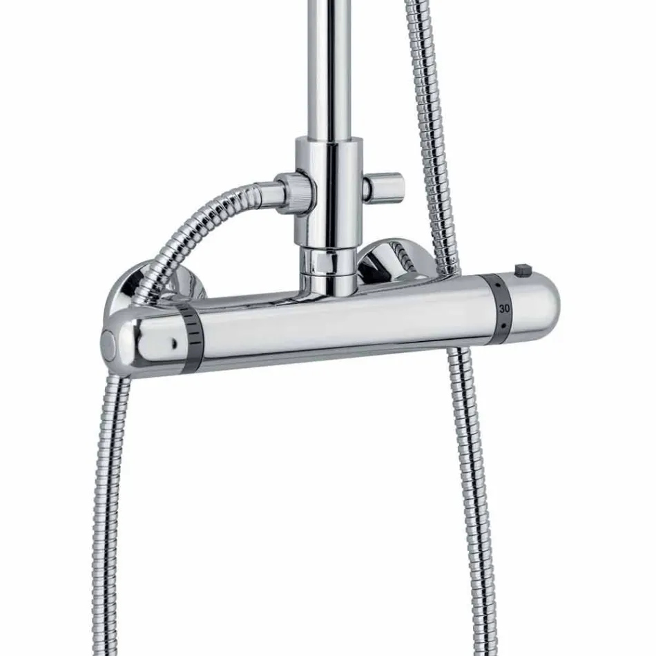 Moderne douchekolom in messing verchroomd Made in Italy - Gallo Viadurini