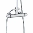 Moderne douchekolom in messing verchroomd Made in Italy - Gallo Viadurini