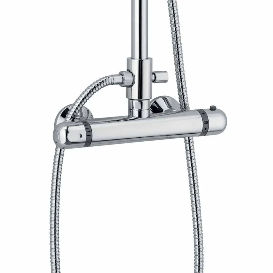 Moderne douchekolom in messing verchroomd Made in Italy - Gallo Viadurini