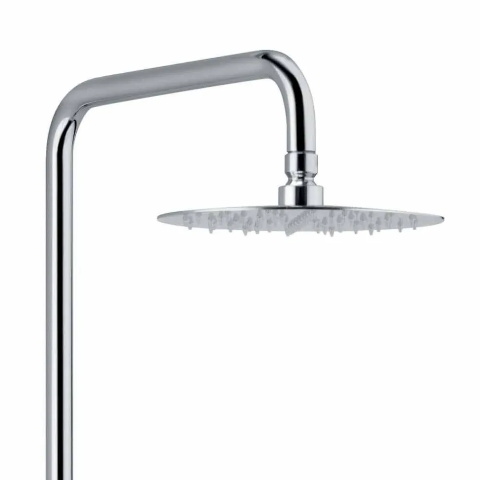 Eengreeps douchekolom in messing verchroomd Made in Italy - Padula Viadurini