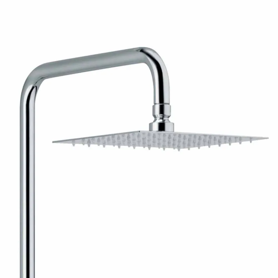 Eengreeps douchekolom in messing verchroomd Made in Italy - Padula Viadurini