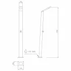 Zonne-douchekolom voor buiten in roestvrij staal Made in Italy - Werner Viadurini