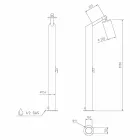 Solar Garden Shower Column in zwart roestvrij staal Made in Italy - Werner Viadurini