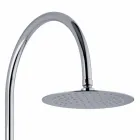 Telescopische douchekolom in messing met ronde douchekop Made in Italy - Lenio Viadurini