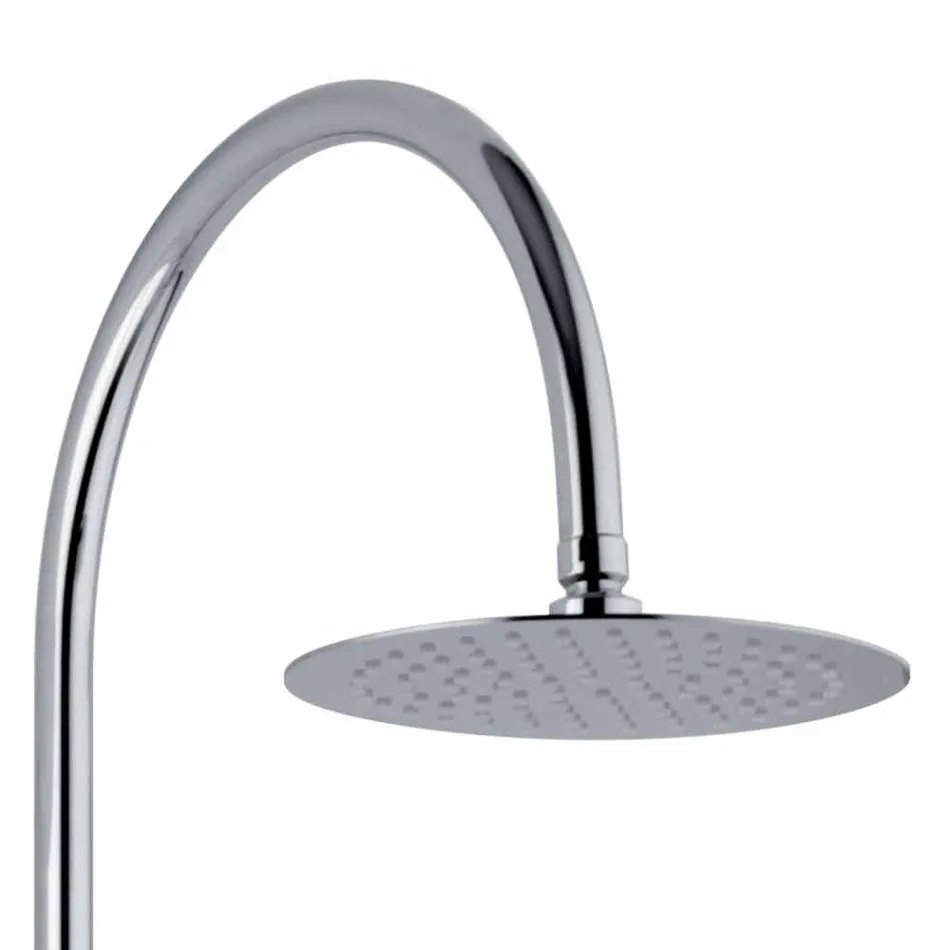 Telescopische douchekolom in messing met ronde douchekop Made in Italy - Lenio Viadurini