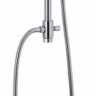 Telescopische douchekolom in messing met ronde douchekop Made in Italy - Lenio Viadurini