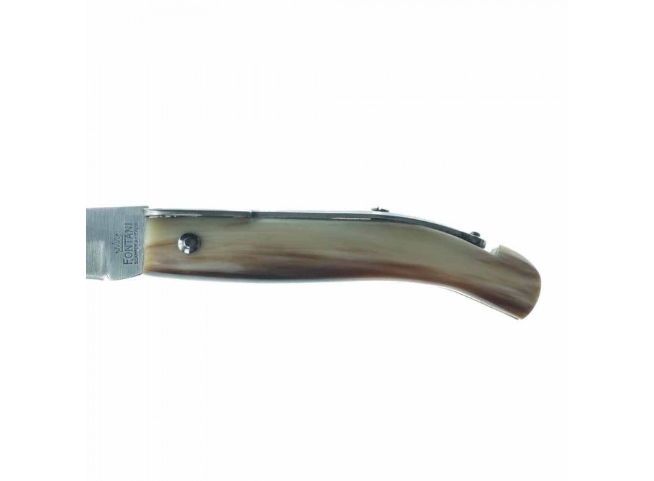 Handgemaakt Anconetano-mes met handvat van hoorn, gemaakt in Italië - Tanco Viadurini