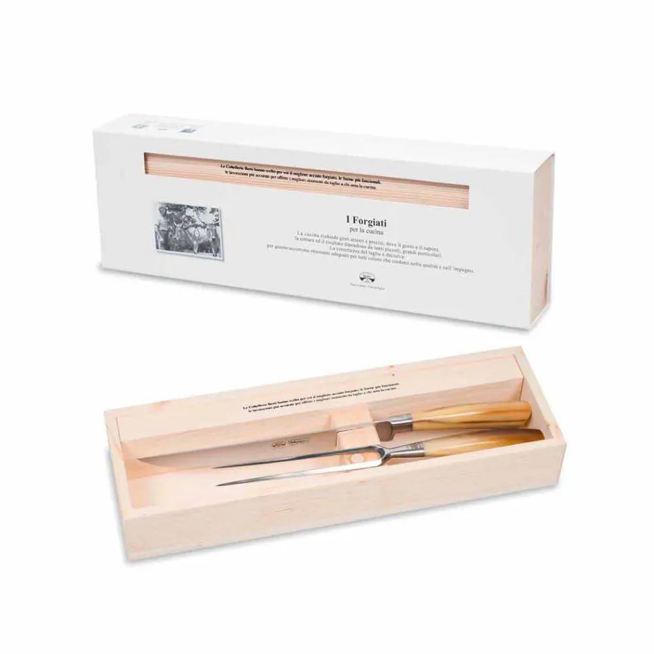 Berti Roast Knife and Fork exclusief voor Viadurini - Careno Viadurini