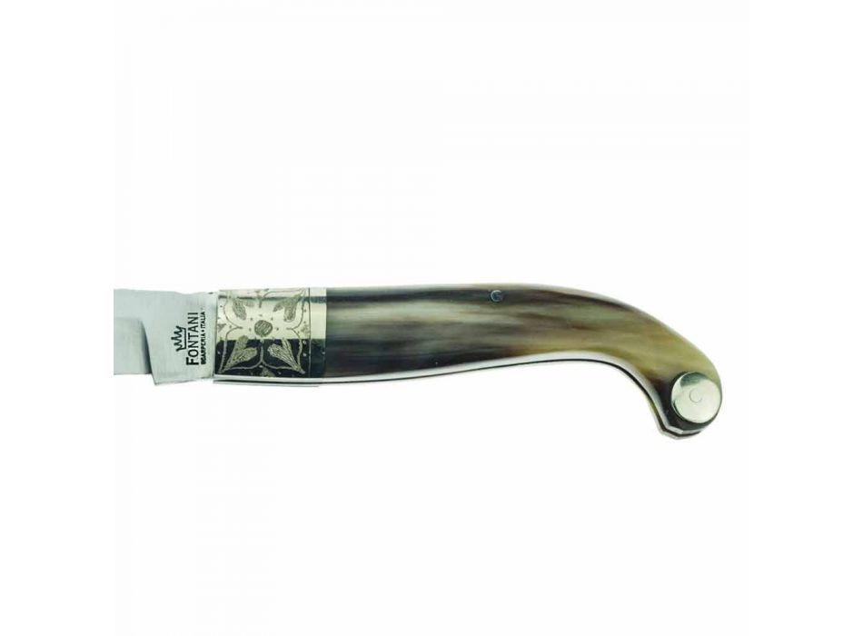 Florentijns artisanaal mes met stalen lemmet van 8,5 cm Made in Italy - Fiora Viadurini
