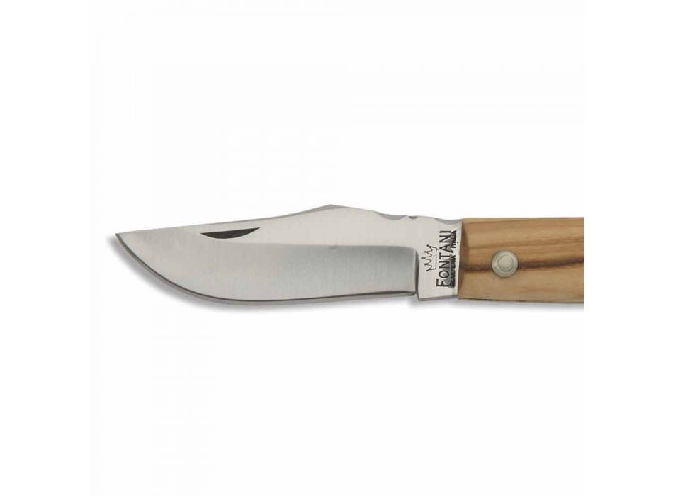 Florentijns mes met hoorn of houten handvat Made in Italy - Fiora Viadurini