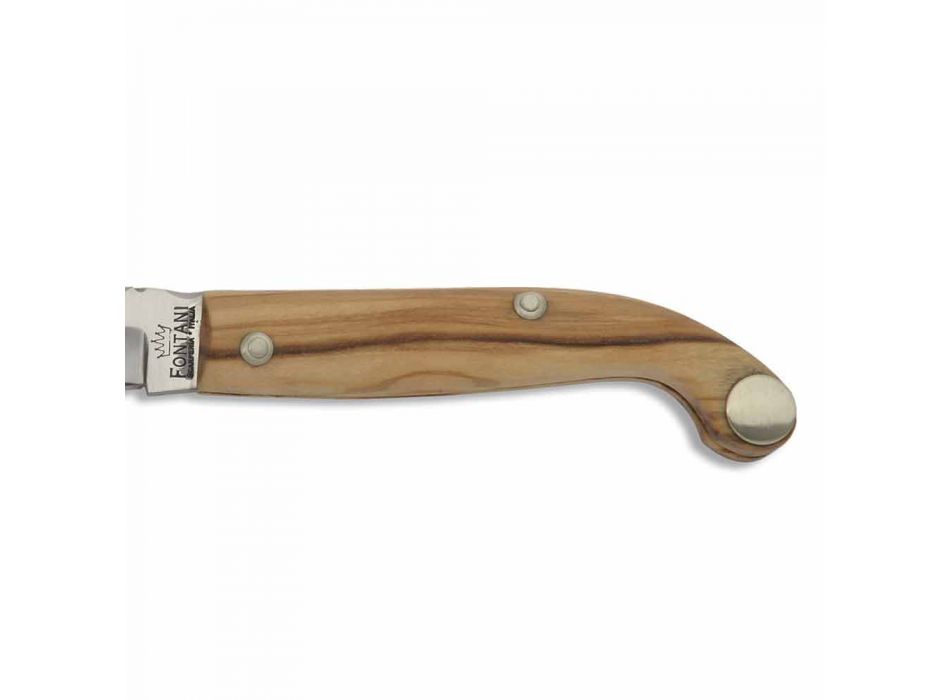 Florentijns mes met hoorn of houten handvat Made in Italy - Fiora Viadurini