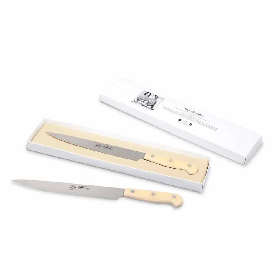 Berti roestvrijstalen salami gebraden mes exclusief voor viadurini - Gracco Viadurini