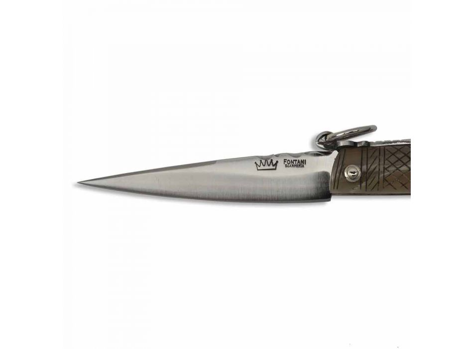 Handgemaakt Romeins mes met ratelsluiting gemaakt in Italië - Romeins Viadurini