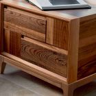 Dresser 2 houten laden modern design massief notenhout, Nino Viadurini