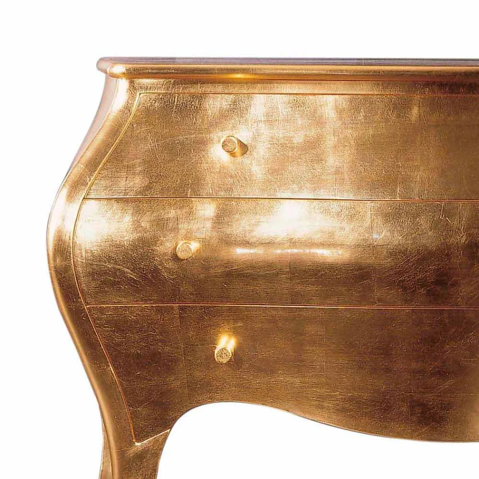 Dresser 3 houten laden Solid Gold Design, made in Italy, Giotto Viadurini