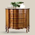 Dressoir 3 of 4 lades in luxe ingelegd hout Made in Italy - Leonor
