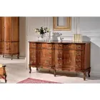 Klassieke ladekast met 8 lades in Bassano Walnut Wood Made in Italy - Luxury Viadurini