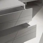 Commode met 3 lades van geverfd spaanplaat - Gemelli Viadurini