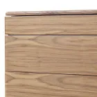 Massief houten dressoir en Grilli York-designleer gemaakt in Italië Viadurini