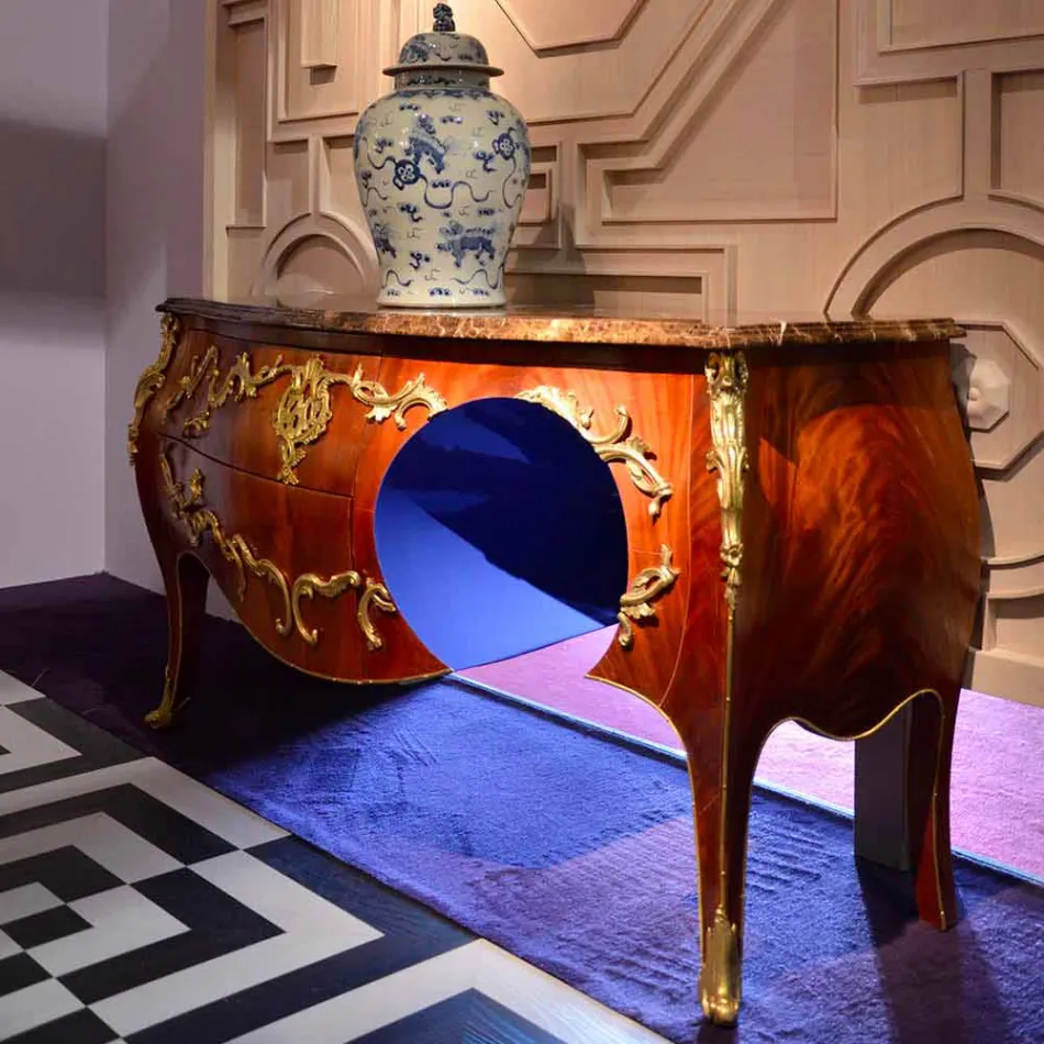 Dresser in marmer en decoraties in ottore ontwerp, gemaakt in Italië, Gildo Viadurini