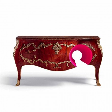 Dresser in marmer en decoraties in ottore ontwerp, gemaakt in Italië, Gildo Viadurini