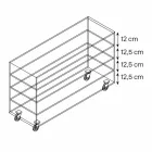 Extralight glazen ladekast en zes lades van wit hout gemaakt in Italië - Ganzo Viadurini