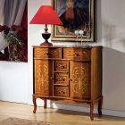 Klassieke stijl dressoir in hout 2 deuren en 5 laden Made in Italy - Luxe Viadurini