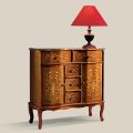 Klassieke stijl dressoir in hout 2 deuren en 5 laden Made in Italy - Luxe