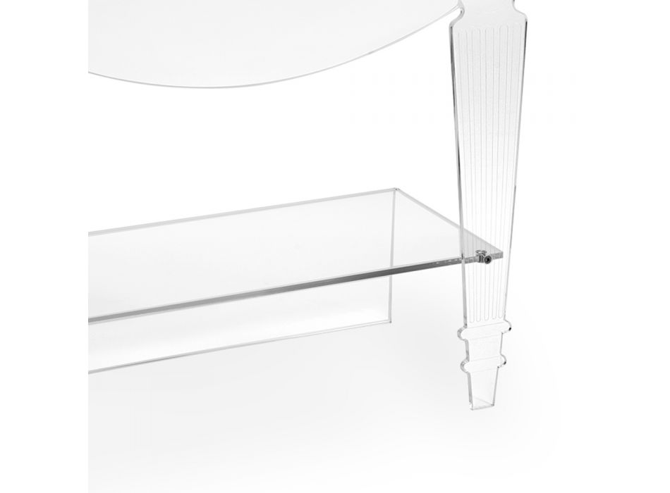 Artisan nachtkastje in transparant plexiglas klassiek design - Salino