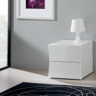 Nachtkastje slaapkamer 2 lades wit hout boog ontwerp - Sabine Viadurini
