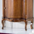 Klassiek nachtkastje ingelegde houten deur en lade Made in Italy - Leonor Viadurini