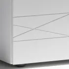 Nachtkastje met 1 lade van geverfd spaanplaat - Leone Viadurini