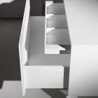 Nachtkastje met 1 lade van geverfd spaanplaat - Leone Viadurini