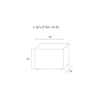 Nachtkastje met 1 lade van geverfd spaanplaat - Leone Viadurini
