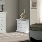 Nachtkastje met structuur in gefineerde houtdeeltjes Made in Italy - Thor Viadurini