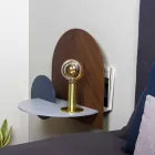 Modern design nachtkastje bestaande uit 3 modulaire multiplex panelen - Marea Viadurini