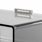 gerookte bed met LED-licht verlicht Tocco Adelia, made in Italy Viadurini