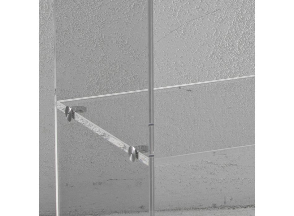 Nachtkastje van transparant acrylkristal met designplank - Minervo Viadurini