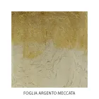 Volledig ijzeren nachtkastje met Meccata zilveren bladafwerking Made in Italy - Venetië Viadurini