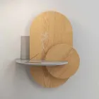 Nachtkastje in multiplex samengesteld uit 3 modulaire panelen Modern design - Zita Viadurini