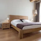 Massief teakhouten nachtkastje met 2 lades - Vovinam Viadurini