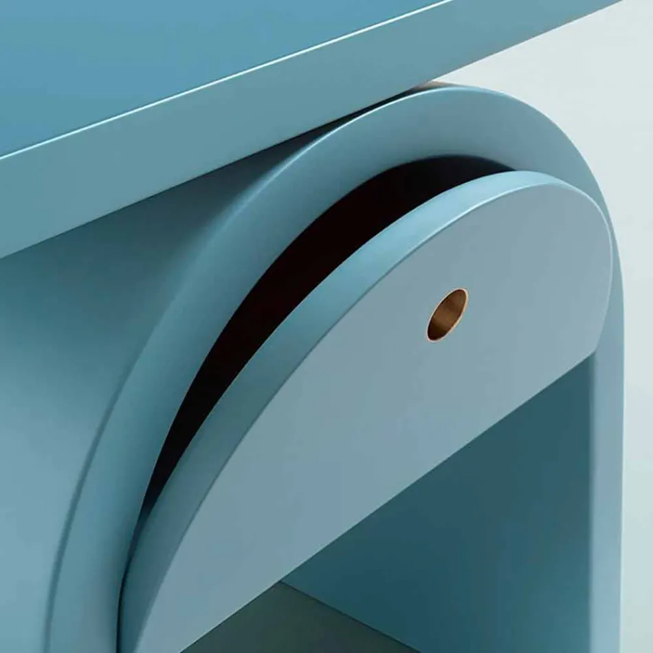 Modern design nachtkastje in gekleurd hout voor de slaapkamer - Arcom Viadurini