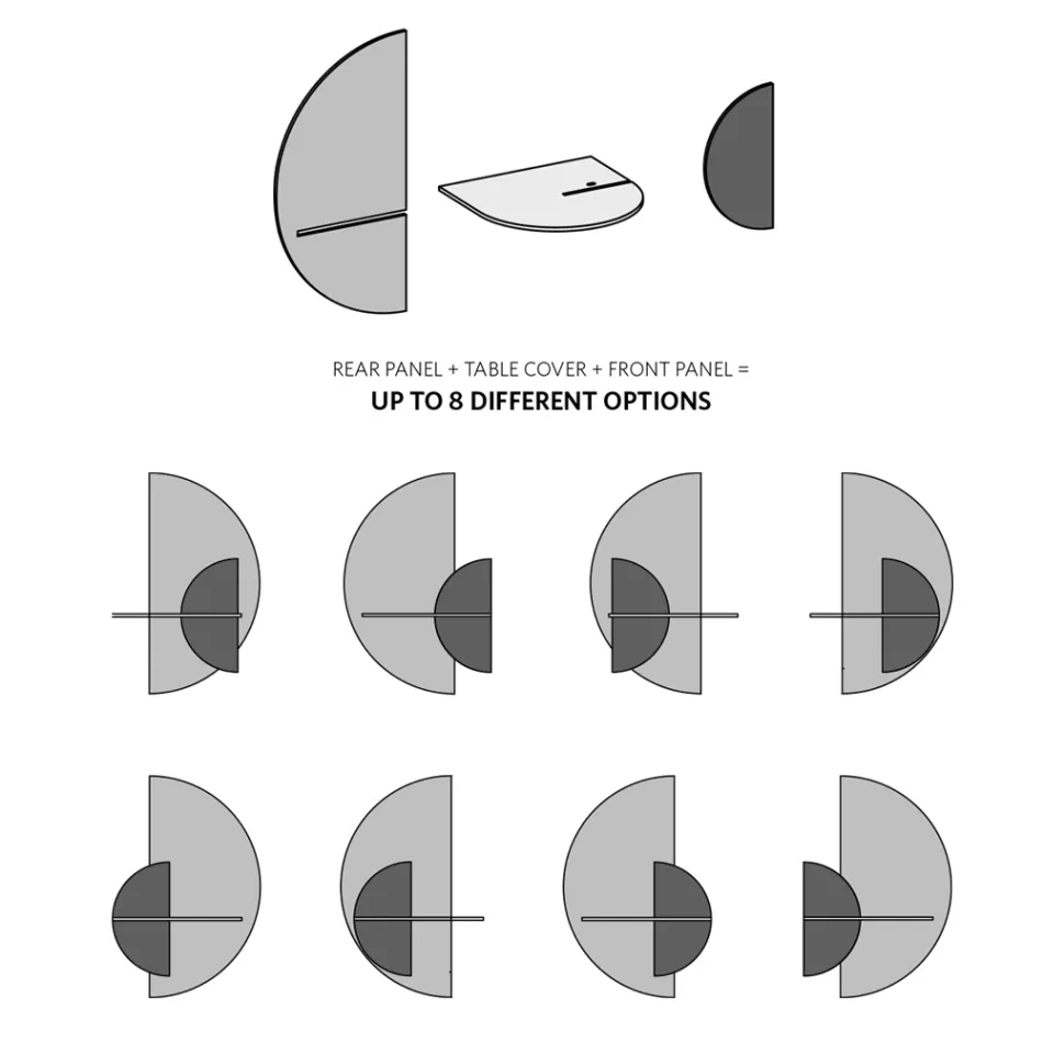 Modern modulair nachtkastje in multiplex Elegant en veelzijdig ontwerp - Ramia Viadurini