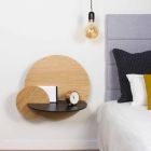 Modulair nachtkastje Elegant ontwerp in multiplex met verborgen compartiment - Bigno Viadurini
