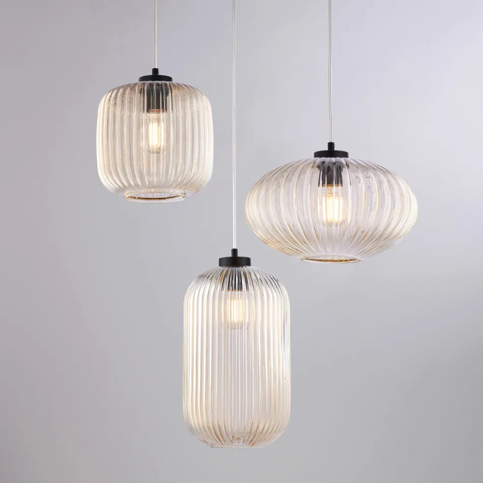 Een opvallend designaccessoire van glas en metaal, gemaakt in Italië, met een stijlvolle uitstraling - Tucana Viadurini